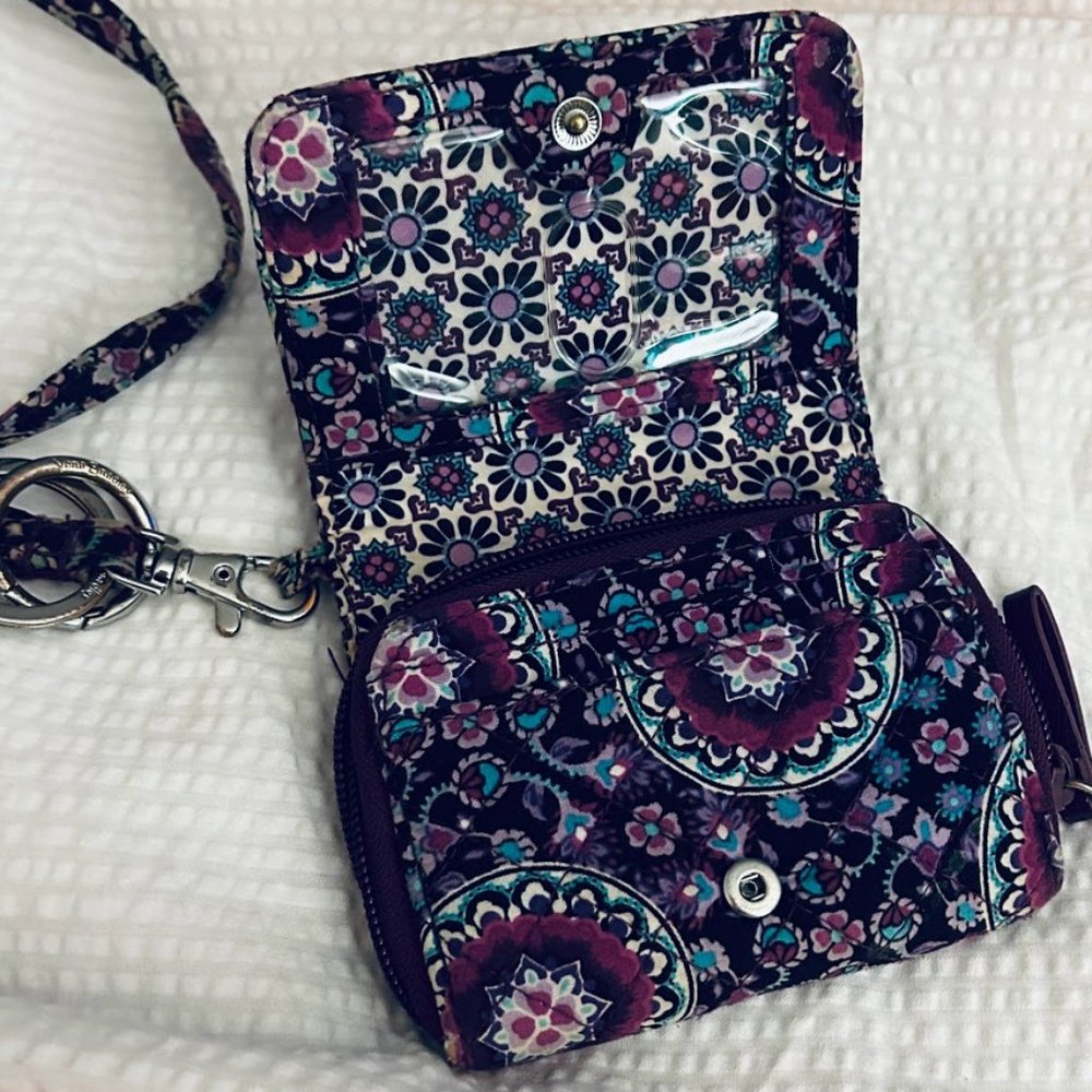 Vera Bradley Floral Crossbody Bag - Purple and Blue